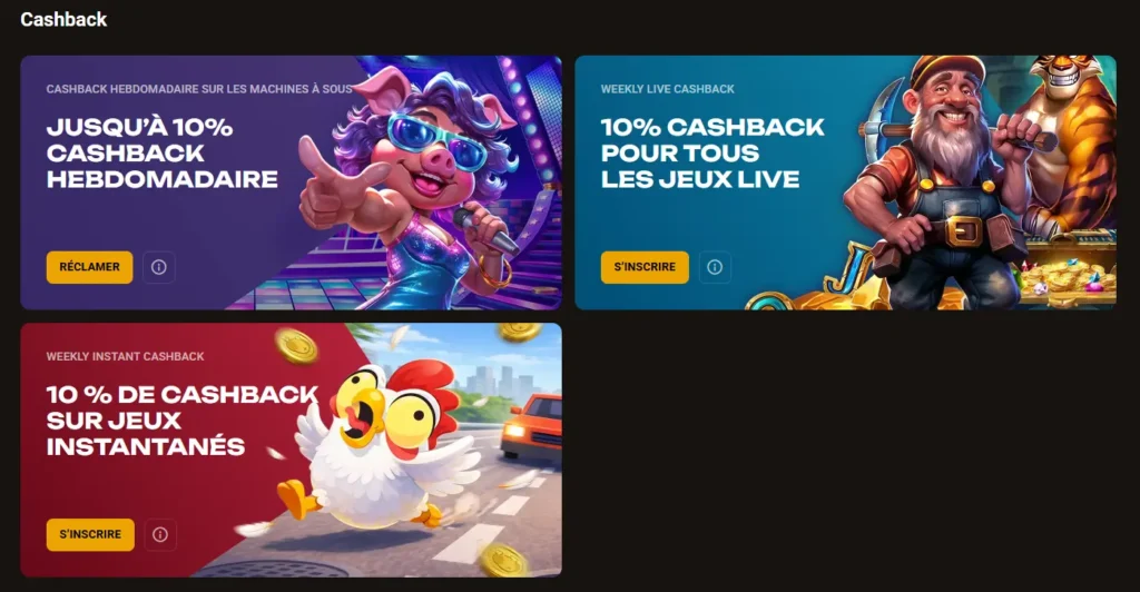 Cashback bonus