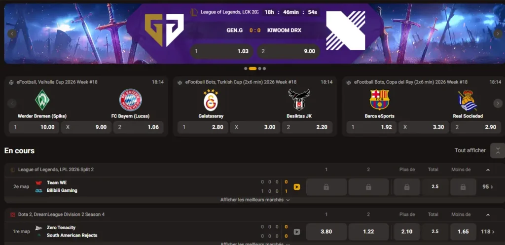 Paris Sportifs sur SlotLair Casino